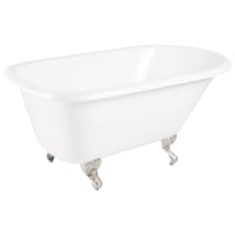 White / Brushed Nickel Feet