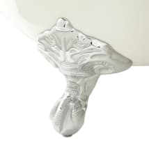 White / Polished Nickel Feet