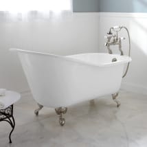 White / Polished Nickel Feet