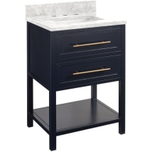 Midnight Navy Blue / Carrara Marble
