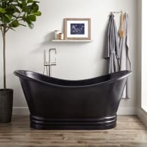 Antique Black / Brushed Nickel Drain