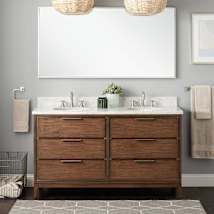 Carob Brown / Carrara Marble