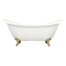 White / Polished Brass