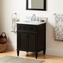 Charcoal Black / Carrara Marble