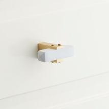 Matte White / Satin Brass