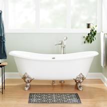 White / Brushed Nickel / Brushed Nickel Drain