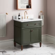 Dark Olive Green / Carrara Marble