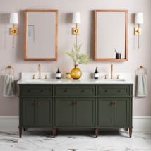 Dark Olive Green / Carrara Marble