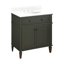 Dark Olive Green / Feathered White