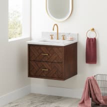 Chocolate Bark Brown / Carrara Marble