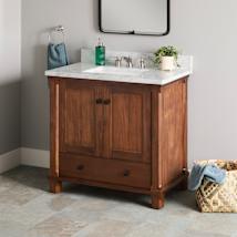 Tawny Brown / Carrara Marble