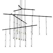 Satin Black / LL01 - Crystal Ladder Light