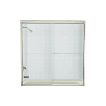 Nickel with Smooth Clear Glass Pattern