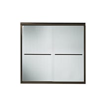 Deep Bronze with Smooth Clear Glass Pattern