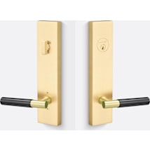 Satin Brass / Flat Black