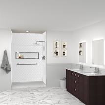 White Herringbone Tile