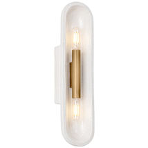 Patina Brass / Ceramic White Large Crackle