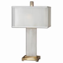 White Alabaster with Coffee Bronze