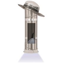 Gray Flashing / Clear Dome