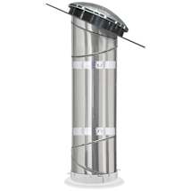 Gray Flashing / Clear Dome