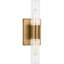 Satin Brass / Clear Fluted