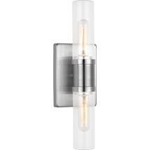 Brushed Nickel / Clear Fluted