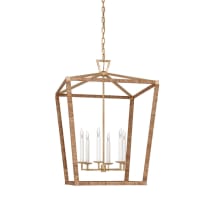 Antique-Burnished Brass / Natural Rattan