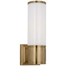 Antique-Burnished Brass / White Glass