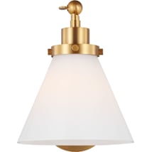 Burnished Brass / Milk Glass
