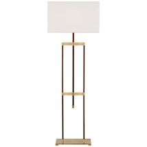 Antique-Burnished Brass / Walnut / Linen