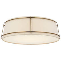 Hand-Rubbed Antique Brass / Linen / Frosted
