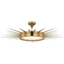Hand-Rubbed Antique Brass / White Glass