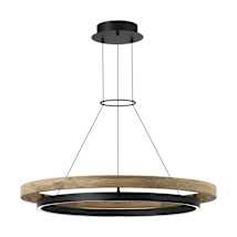 Textured Black / Teak Wood