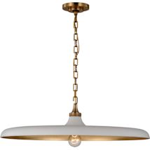 Hand Rubbed Antique Brass / Plaster White