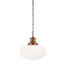 Hand-Rubbed Antique Brass / White Glass