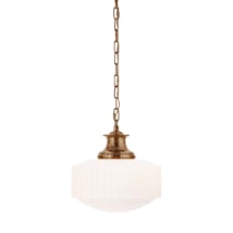 Hand-Rubbed Antique Brass / White Glass