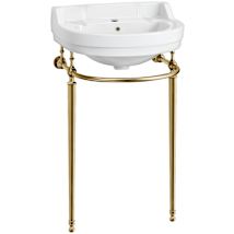 White / Polished Brass
