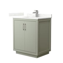 Light Green / Giotto Quartz Top / Brushed Nickel Hardware