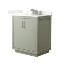 Light Green / Giotto Quartz Top / Brushed Nickel Hardware