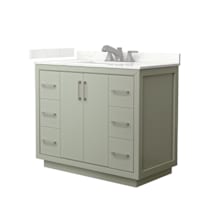 Light Green / Giotto Quartz Top / Brushed Nickel Hardware