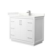 White / Giotto Quartz Top / Brushed Nickel Hardware