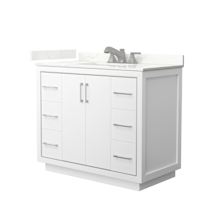 White / Giotto Quartz Top / Brushed Nickel Hardware