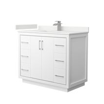 White / White Quartz Top / Brushed Nickel Hardware