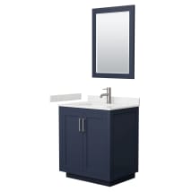 Dark Blue / Carrara Cultured Marble Top / Brushed Nickel Hardware