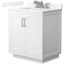 White / Giotto Quartz Top / Brushed Nickel Hardware