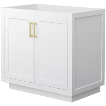 White / Brushed Gold Hardware