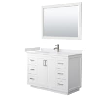 White / White Cultured Marble Top / Brushed Nickel Hardware