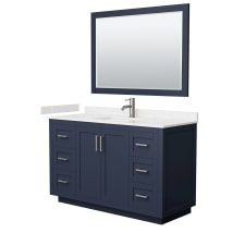 Dark Blue / Carrara Cultured Marble Top / Brushed Nickel Hardware
