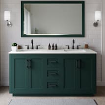 Green / Giotto Quartz Top / Matte Black Hardware
