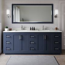 Dark Blue / Giotto Quartz Top / Brushed Nickel Hardware